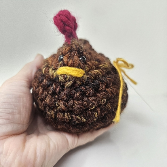 Emotional Support Chicken, Crochet Chicken, Handmade Chicken - Picture 8 of 9
